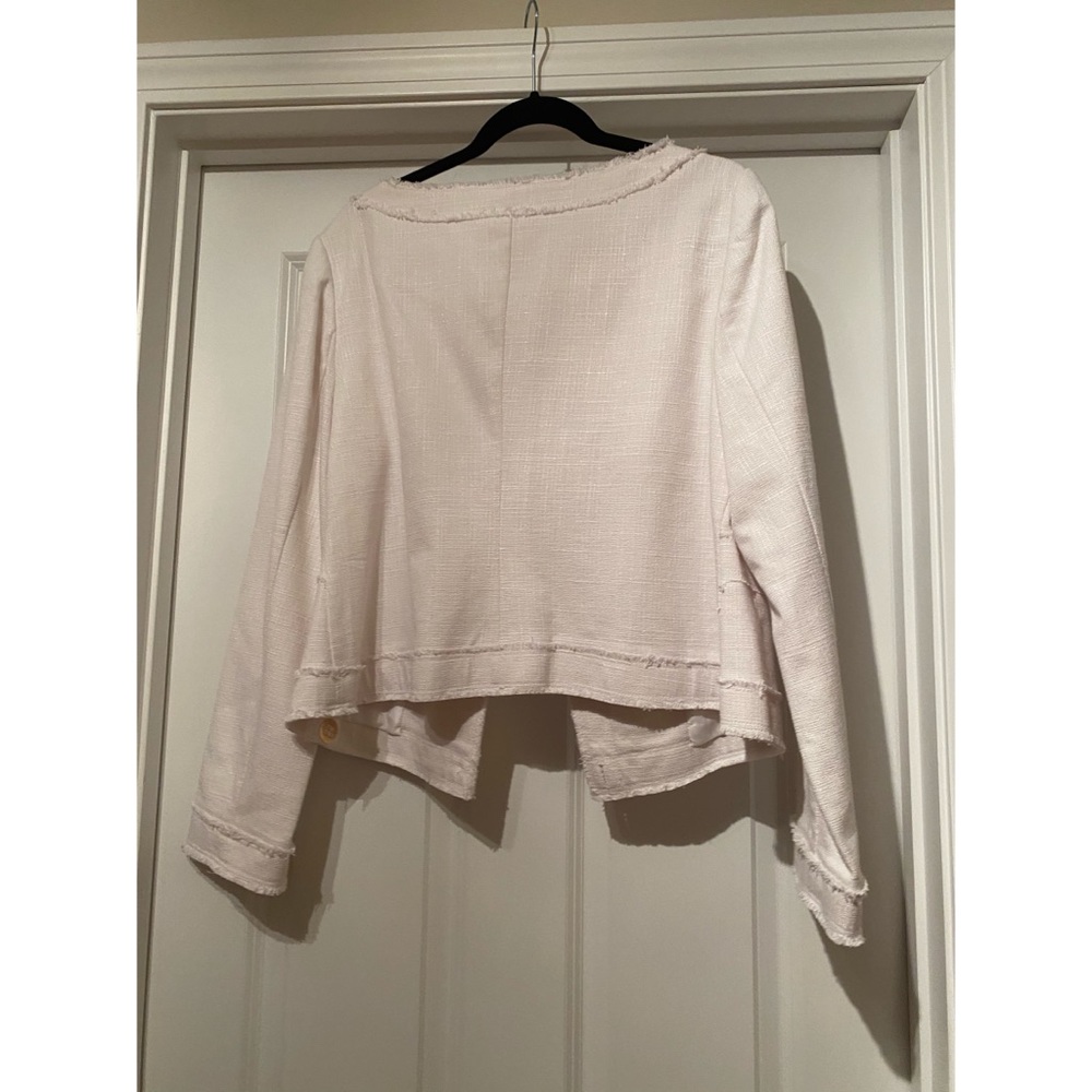 NWT Lilly Pulitzer white linen blend jacket XL - Picture 2 of 2